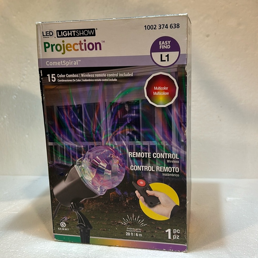 Gemmy LED Lightshow projection 1002 374 634  easy find L1 Multicolor